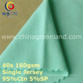95/5 algodão spandex penteado jérsei tricô tecido para roupa interior (gllml416)